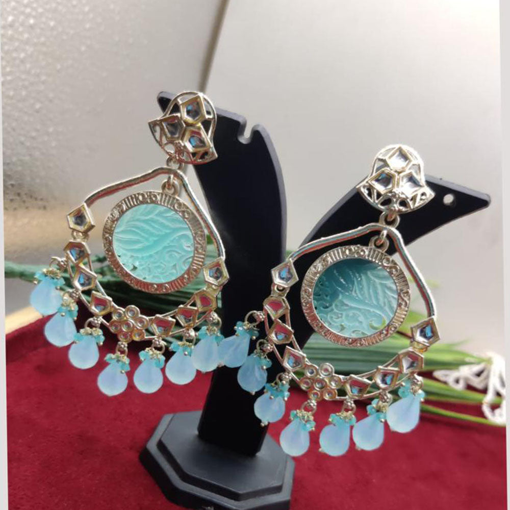 Bhagwati Bangles Gold Plated Crystal Stone And Beads Dangler Earrings