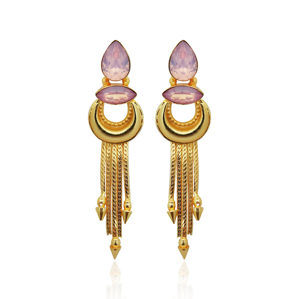 Amina Creation Gold Plated Dangler Earrings