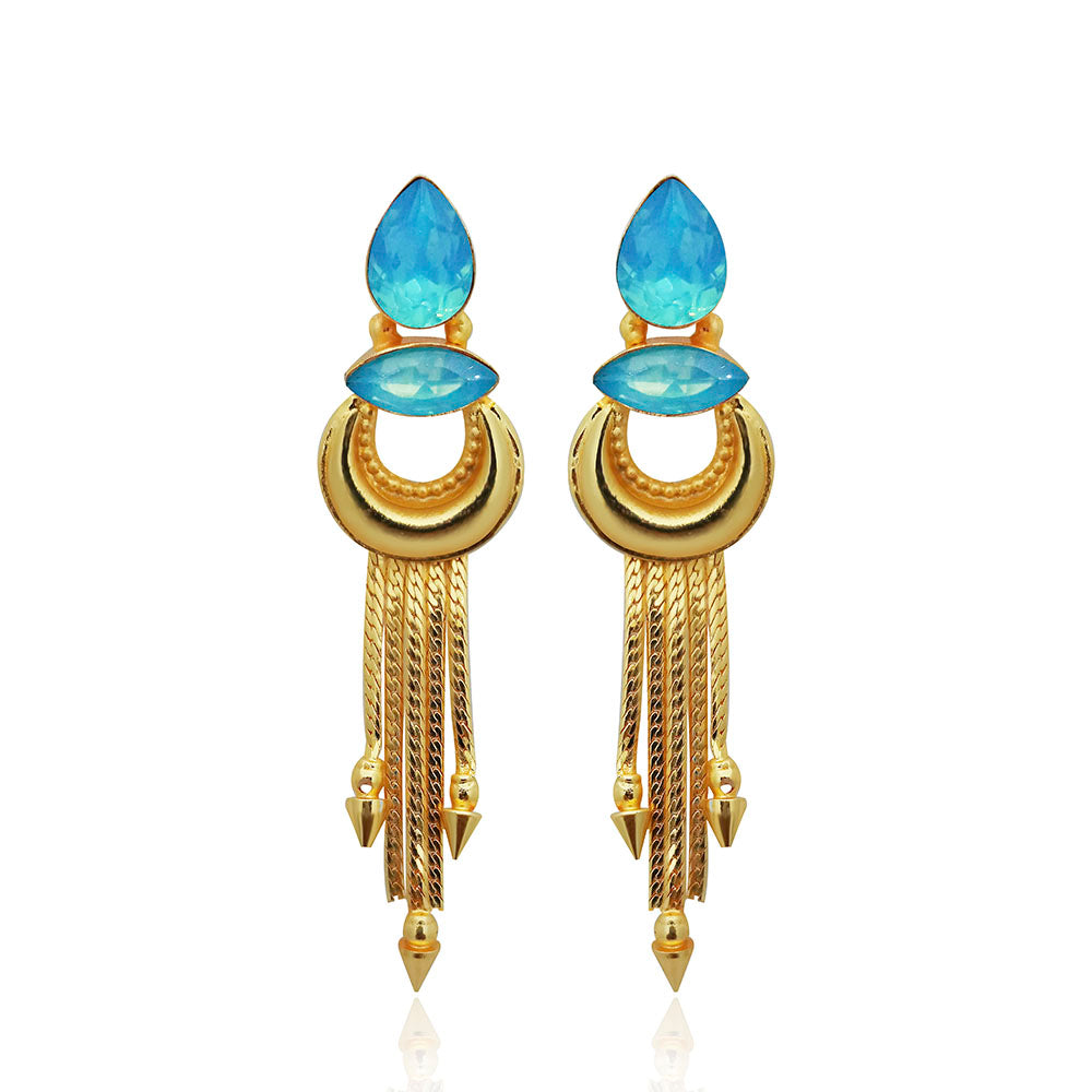 Amina Creation Gold Plated Dangler Earrings