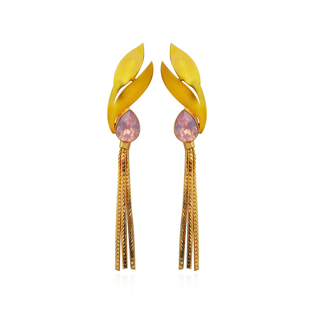 Amina Creation Gold Plated Dangler Earrings