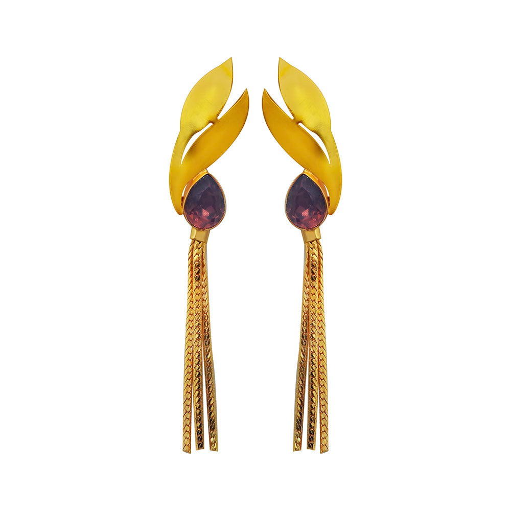 Amina Creation Gold Plated Dangler Earrings