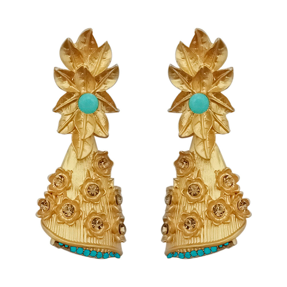 Amina Creation Gold Plated Dangler Earrings