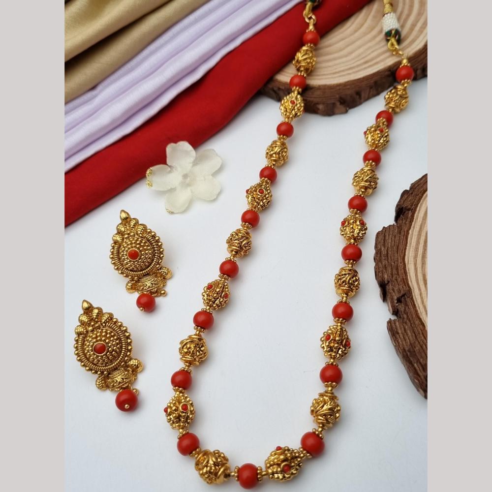 Reet Revaz Gold Plated Beads Necklace Set