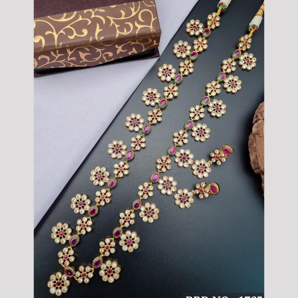 Reet Revaz Classic Glamour Pota And Crystal Bold And Beautiful Long Necklace Set