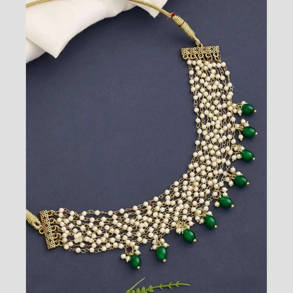 Darshana Jewels Designer Pearl And Beads Necklace