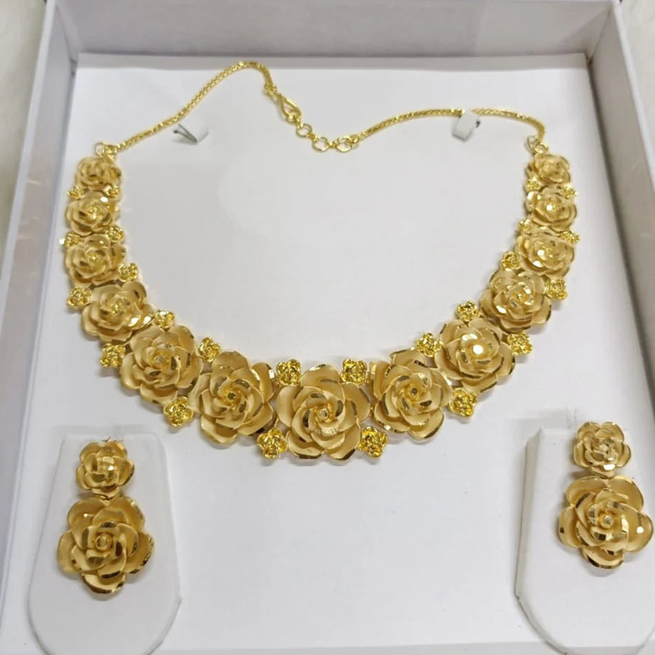 Darshana Jewels Forming Gold Plated Necklace Set