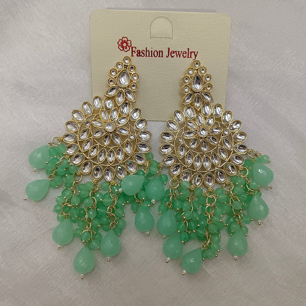 Hania Jewels Kundan Stone Pearl And Beads Dangler Earrings
