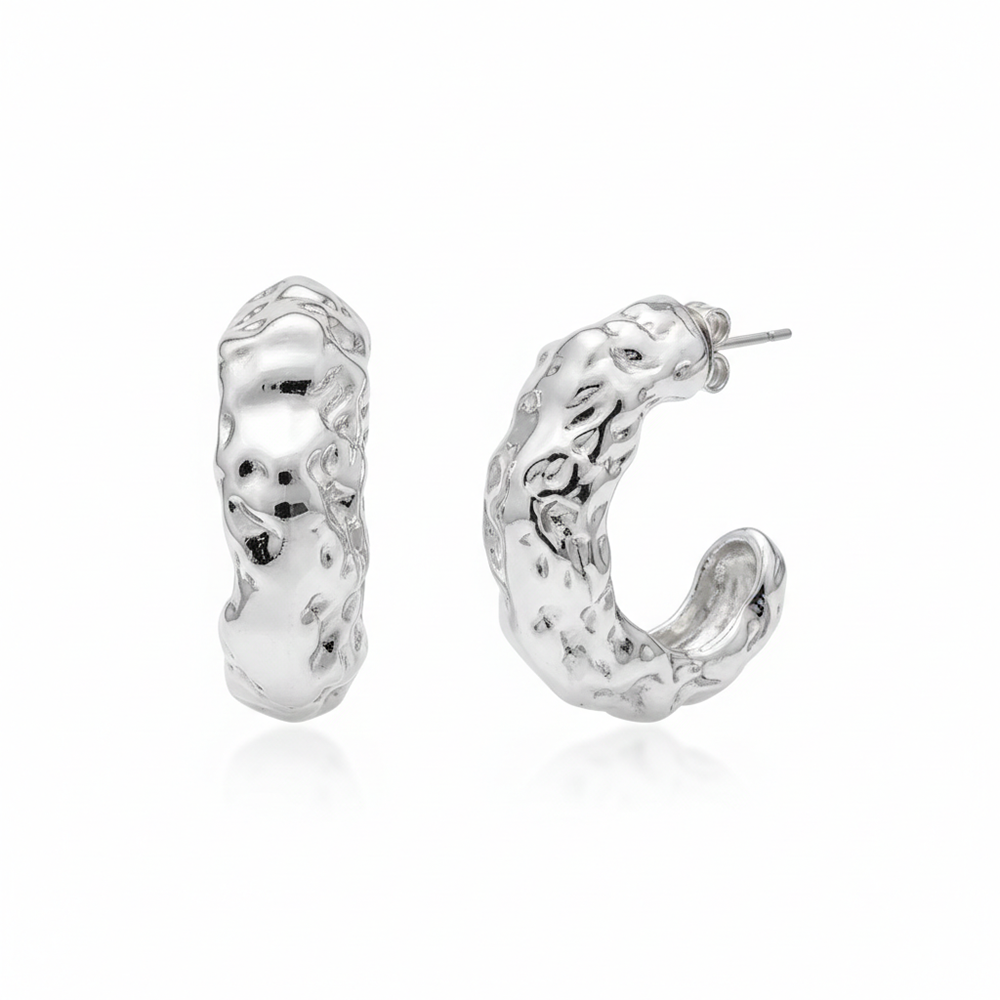 Urthn Stylish Silver Plated Earrings (Pack Of 6)