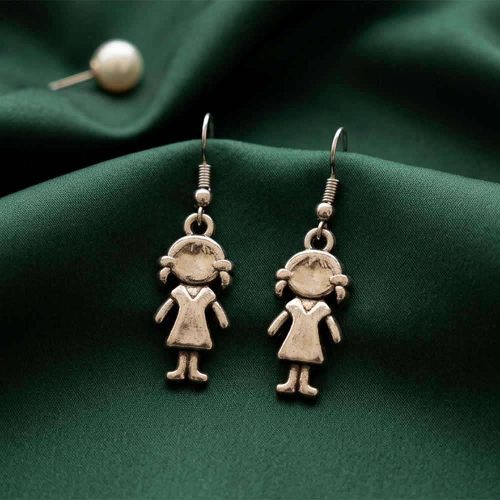 Urthn Modern Silver-Toned Dangler Earrings for Women