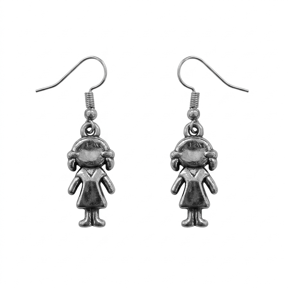 Urthn Modern Silver-Toned Dangler Earrings for Women(Pack of 6)