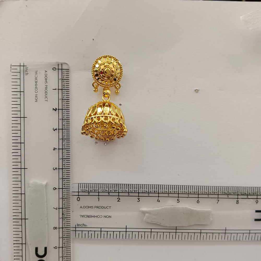 Urthn Timeless Gold Plated Jhumki Earrings | Elegant Traditional Jewellery for Weddings & Festive Occasions( Pack of 6)