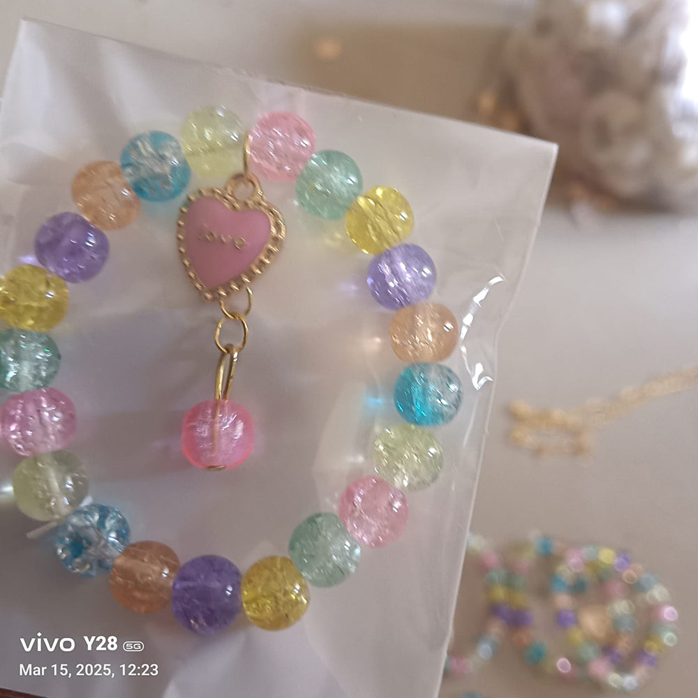 Arya Multi Color Crystal Beads Bracelet