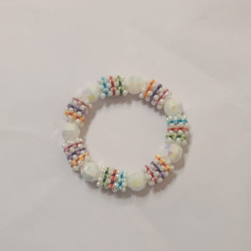 Arya Multi Color Crystal Beads And Pearl Bracelet