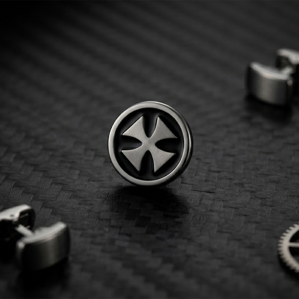 Urthn Black Stud Mens Earrings