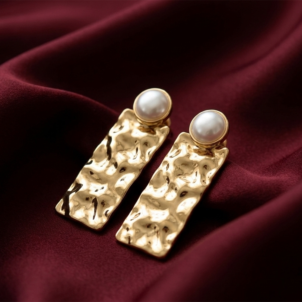 Urthn Elegant Gold Plated Dangler Earrings Premium Fashion Jewelry(Pack of 6)