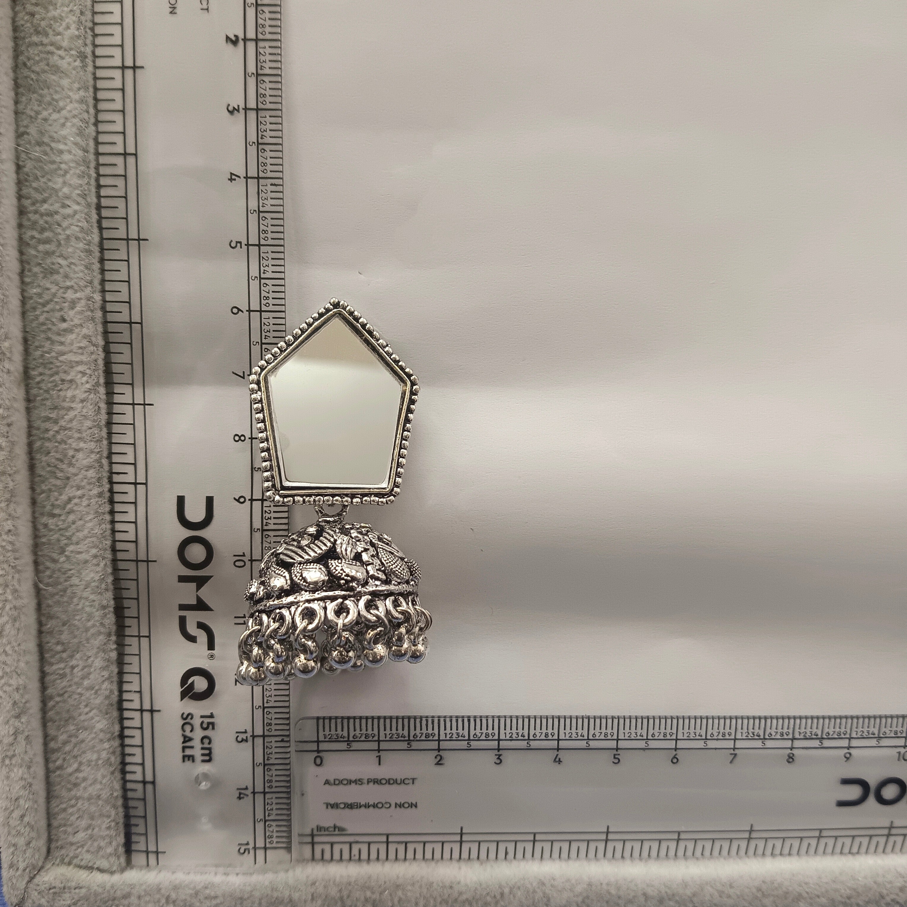 Urthn Fashion Oxidised Mirror Jhumki Earrings for Girls & Women(Pack of 3)