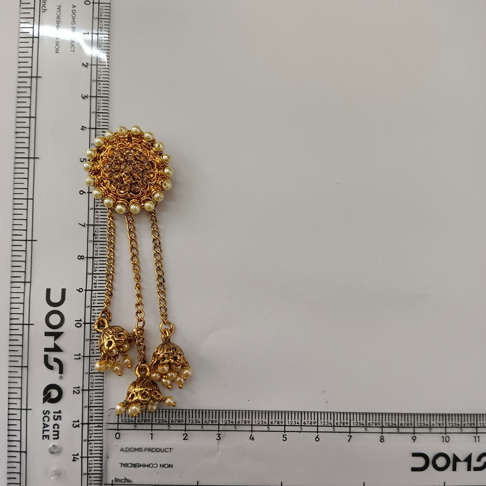 Urthn Fashion Gold Plated Austrian Stone Kashmiri Jhumki Drop Earrings(Pack of 3)