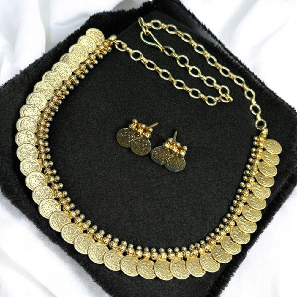 Sona Covering Royal Charm Gold Plated Temple Necklace Set