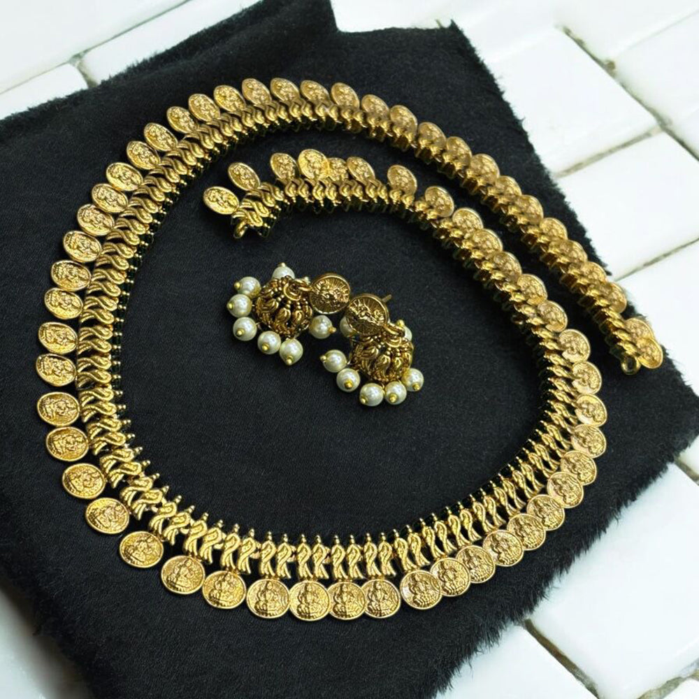 Sona Covering Royal Charm Gold Plated Temple Necklace Set
