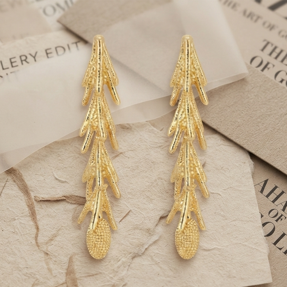 Urthn Stylish Tree Branch Shape Dangler Earrings for Women Classic Ethnic & Party Wear
