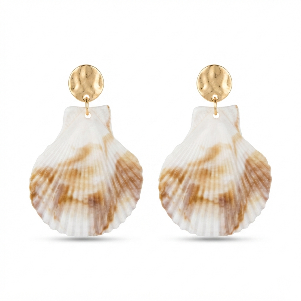 Urthn Gorgeous Shell Drop Dangler Earrings for Women Stylish Beach & Festive Fashion Jewellery(Pack Of 3)