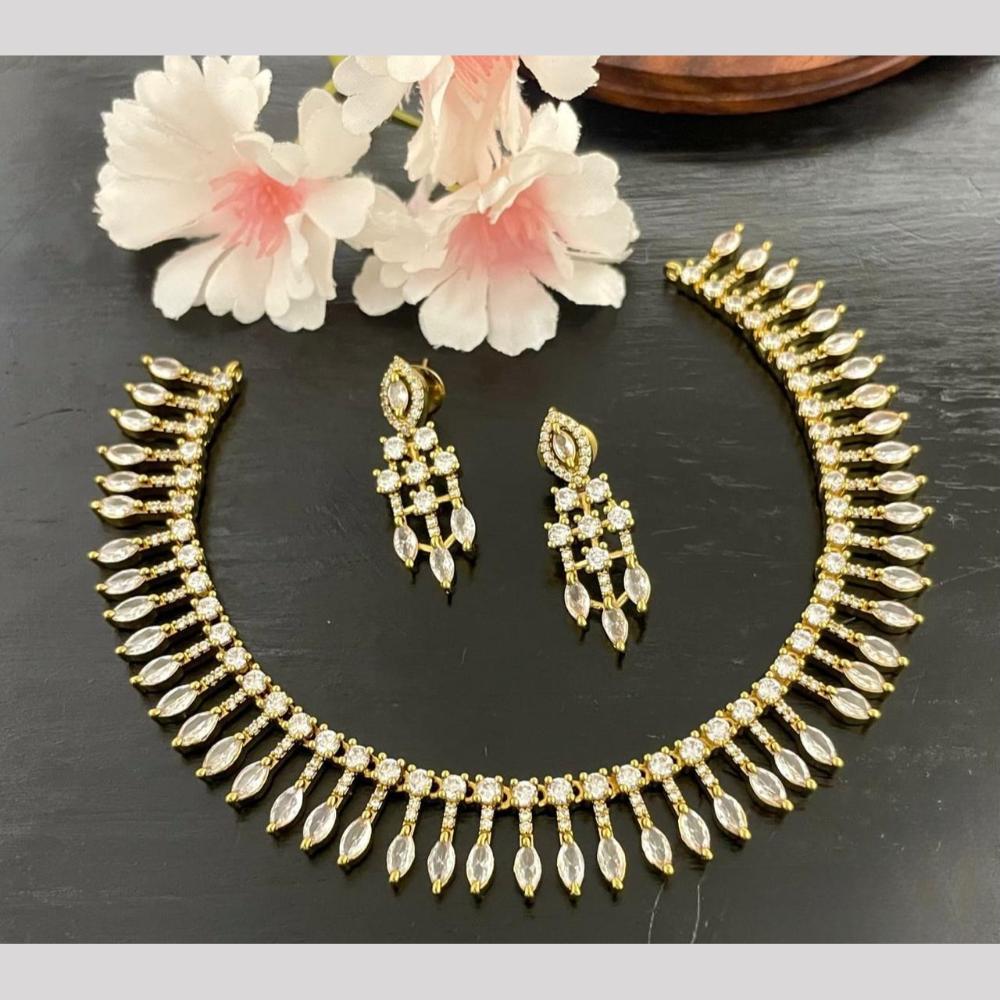 Sona Covering Glamorous Crystal Stone And Austrian Stone Necklace Set