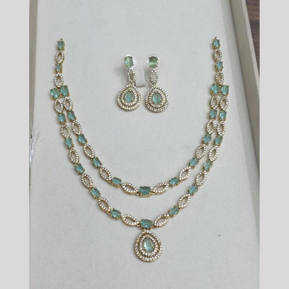 Sona Covering Glamorous Crystal Stone And Austrian Stone Necklace Set
