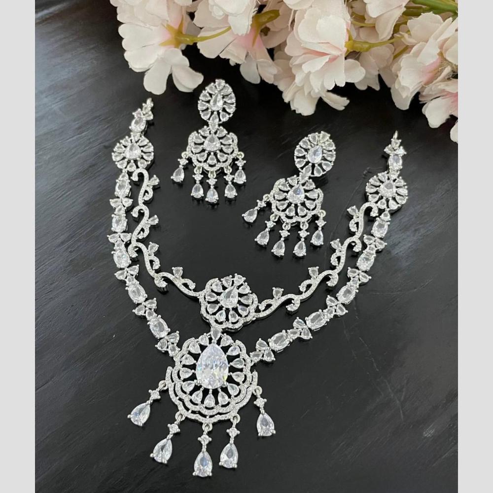 Sona Covering Fashion American Diamond Necklace Set