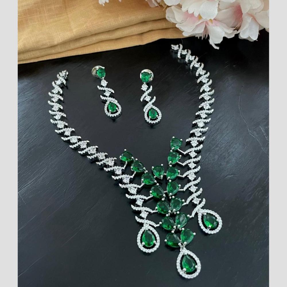 Sona Covering Fashion American Diamond Necklace Set