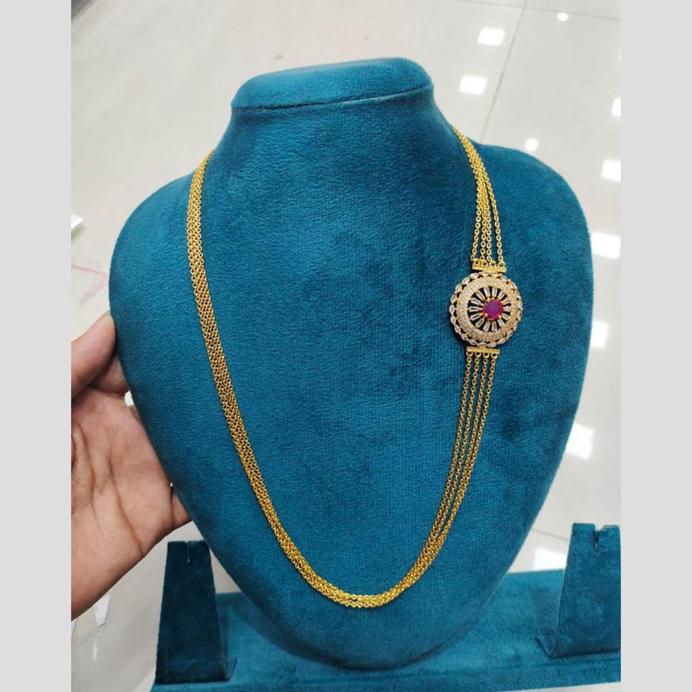 Sona Covering Premium Crystal Stone Maharani Style Long Necklace
