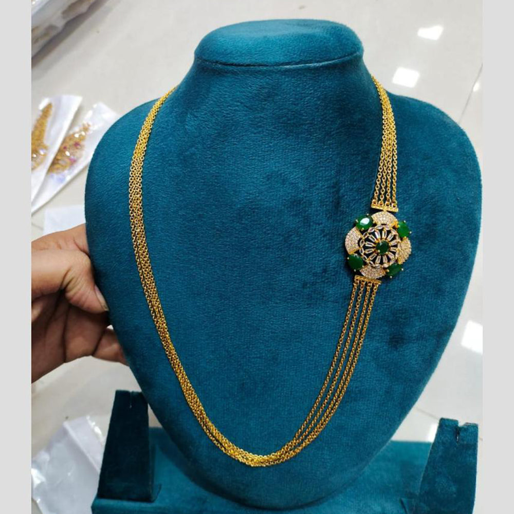 Sona Covering Premium Crystal Stone Maharani Style Long Necklace