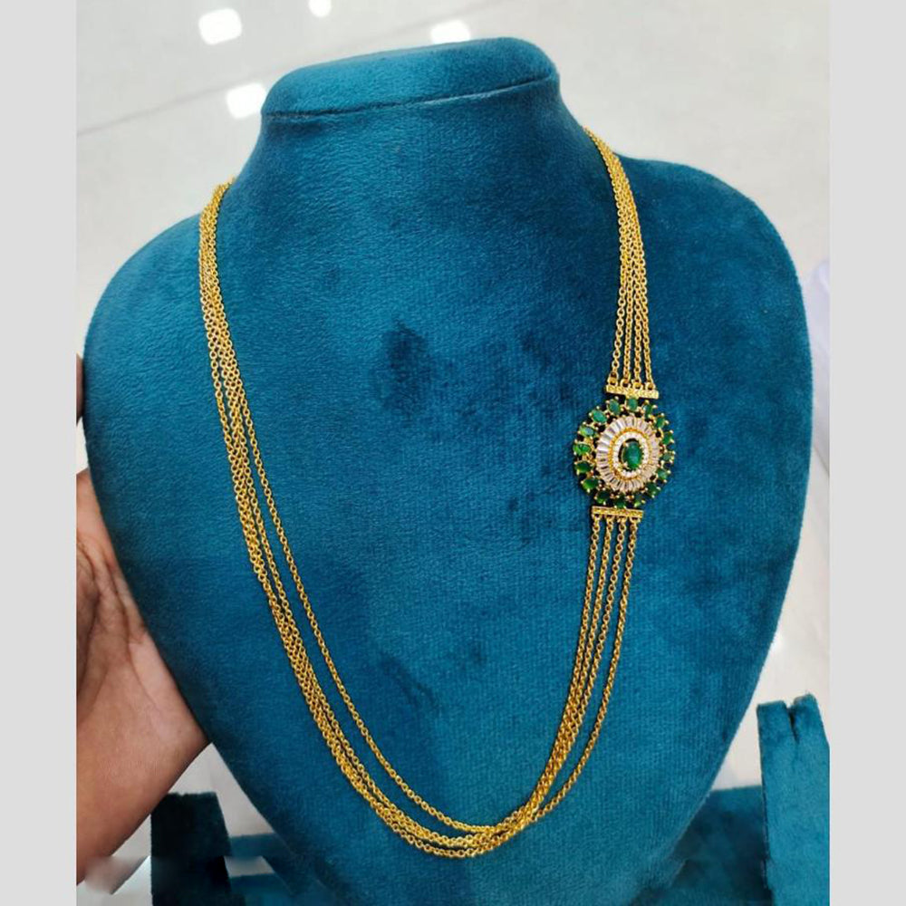 Sona Covering Premium Crystal Stone Maharani Style Long Necklace