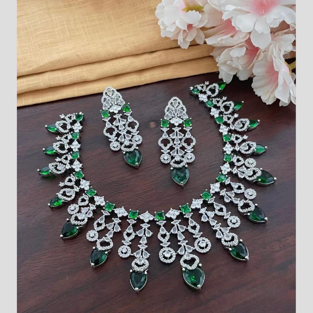 Sona Covering Glamorous Crystal Stone And Austrian Stone Necklace Set