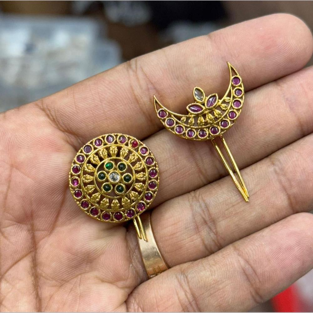 Sona Covering Ethnic Pota Stone Hair Accessory ( Assorted )
