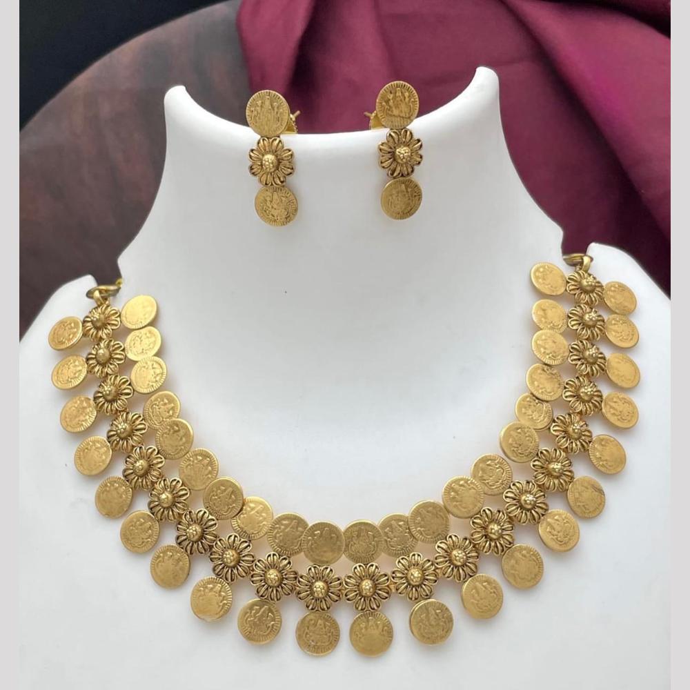 Sona Covering Gold Plated Temple Necklace Set