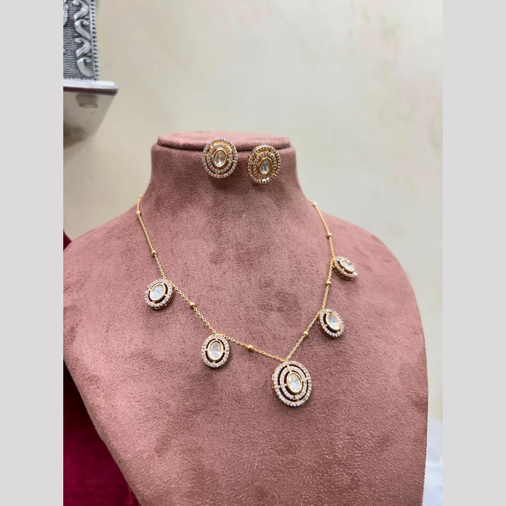 Sona Covering Glamorous Pota Stone And Austrian Stone Necklace Set