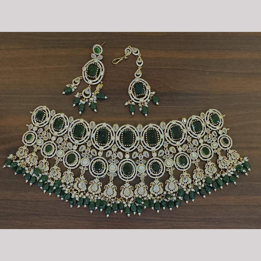 Sona Covering Designer American Daimond Choker Necklace Set