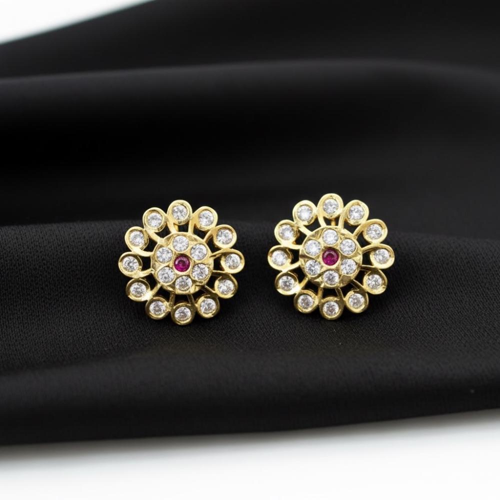 Sona Covering Sparkle Austrain Stone Studs Earrings