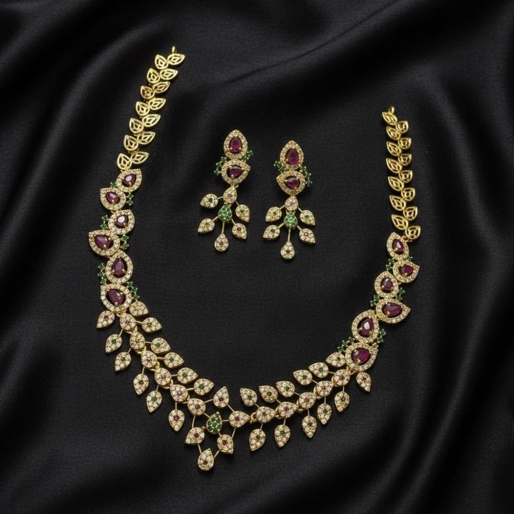 Sona Covering Glamorous Austrian Stone Necklace Set