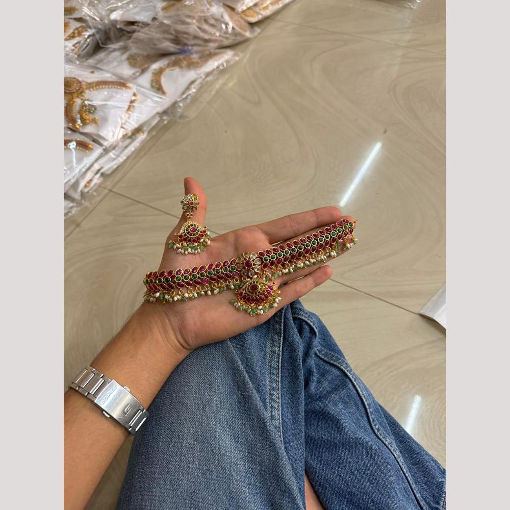Sona Covering Pota Stone Necklace Set