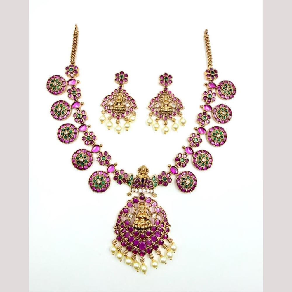 Sona Covering Pota Stone Necklace Set