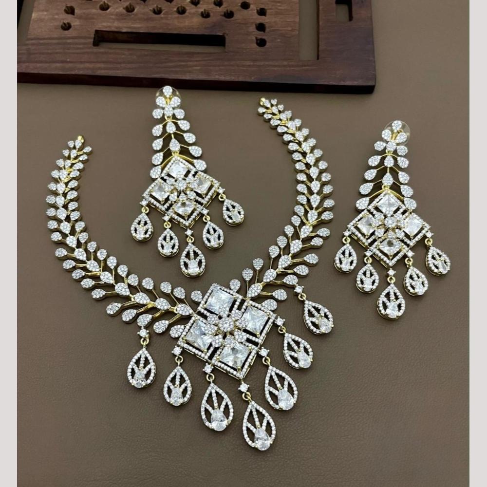 Sona Covering American Diamond Choker Necklace Set