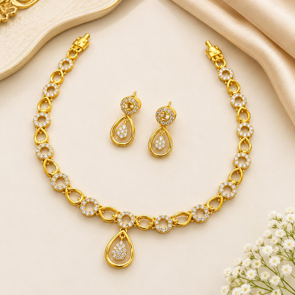 Sona Covering Elegant Austrian Stone Necklace Set