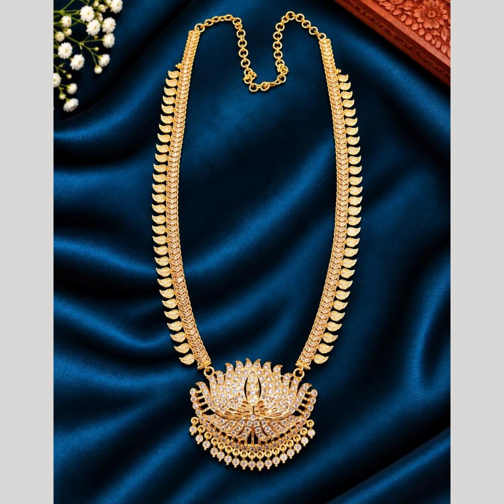 Sona Covering Elegant Pota Stone Long Necklace