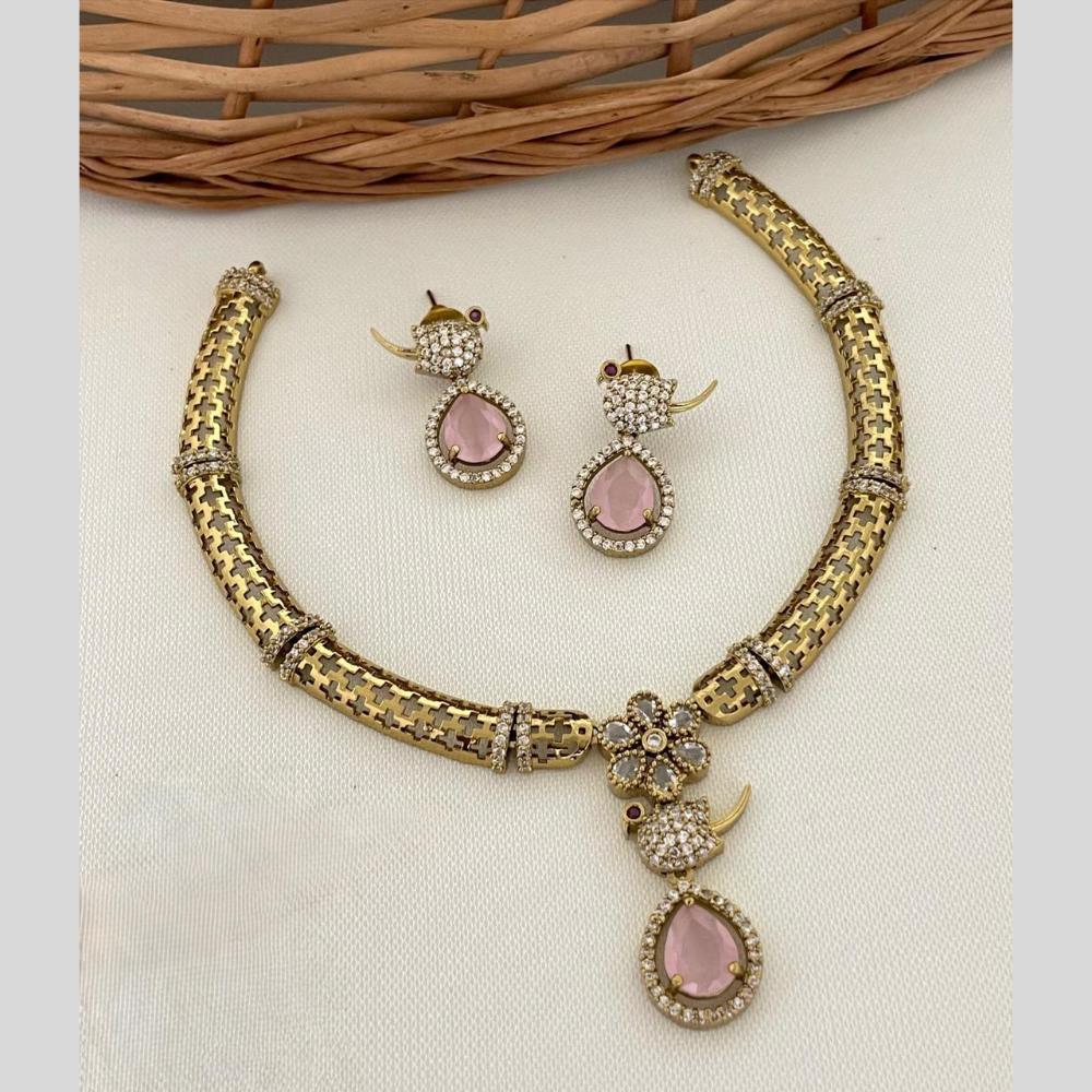 Sona Covering Classic American Diamond Designer Jewellery Necklace Set