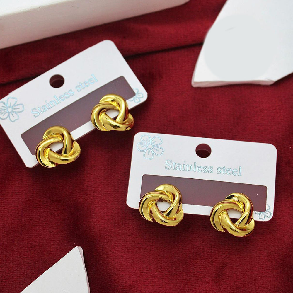 Klitz Gold Plated Stunning Fashion Stud Earring