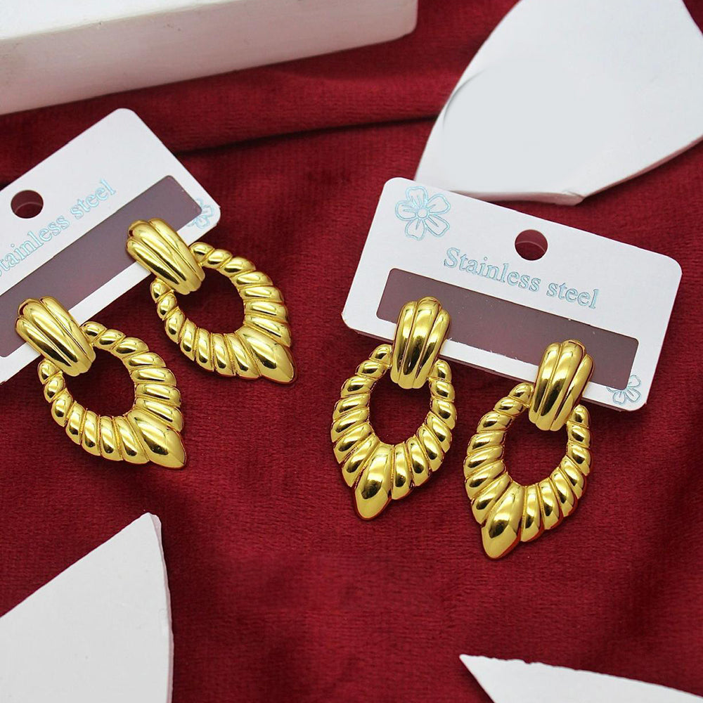 Klitz Gold Plated Stunning Fashion Dangler Earring