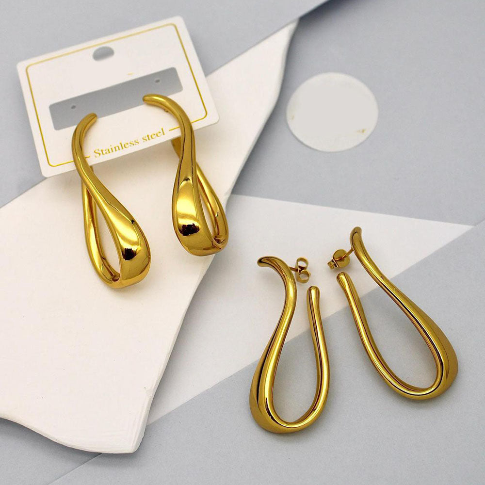Klitz Gold Plated Stunning Fashion Dangler Earring