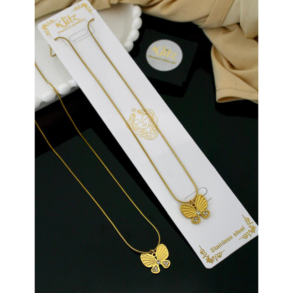 Klitz Austrian Stone Butterfly Necklace