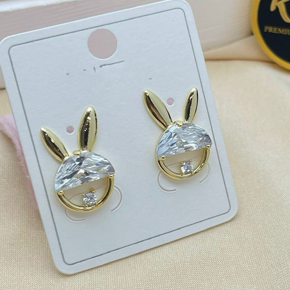Klitz Stylish Stainless Steel Crystal Stone Studs Earrings